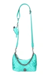 Kurt Geiger Quilted Crossbody Bag In Teal Green