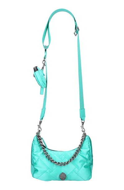 Kurt Geiger Quilted Crossbody Bag In Teal Green