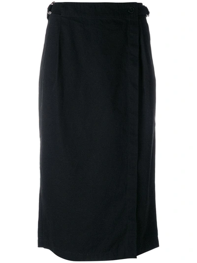 Alexander Wang T T By Alexander Wang Wrap Pencil Skirt - Black