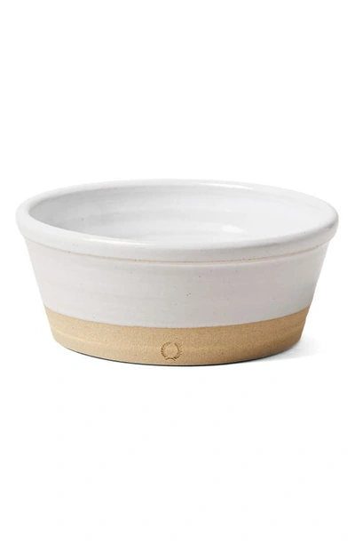 Farmhouse Pottery Farm Medium Dog Bowl In White
