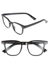 The Book Club Twelve Hungry Bens 53mm Blue Light Blocking Reading Glasses In Marker Black