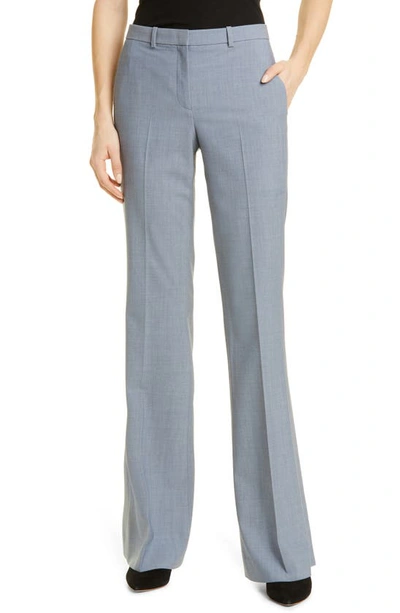 Theory Demitria 2 Stretch Good Wool Suit Pants In Indigo