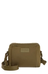 Dagne Dover Micah Water Resistant Crossbody Bag In Dark Moss