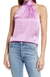 1.state Women's Sleeveless Halter Neck Tie Back Top In Violet