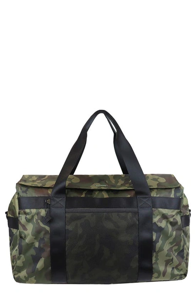 Hedgren Wanderer Sustainable Recycled Polyester Water Repellent Duffle Bag In Olive Camo