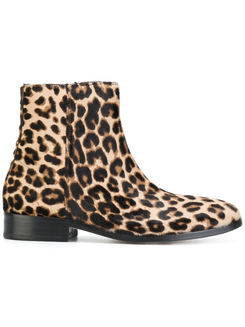 Ps By Paul Smith Leopard Print Ankle Boots | ModeSens