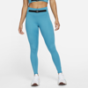 Nike Dri-fit One Luxe Buckle Mid Rise Leggings In Green