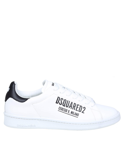 Dsquared2 White Calf Leather Sneakers