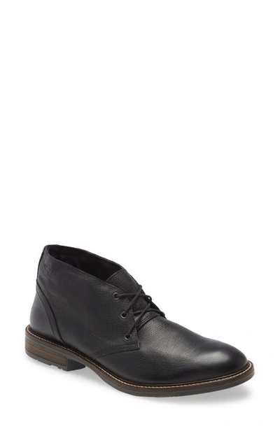 Naot Pilot Chukka Boot In Soft Black Leather