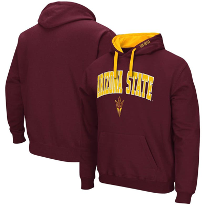 Colosseum Men's  Maroon Arizona State Sun Devils Big And Tall Arch & Logo 2.0 Pullover Hoodie