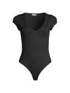 Free People Truth Or Square Bodysuit In Black