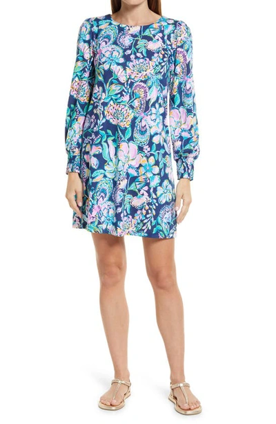 Lilly Pulitzerr Diann Long Sleeve Cotton Dress In High Tide Navy Shes Got Sol