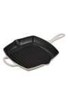 Le Creuset 10 Inch Square Enamel Cast Iron Grill Pan In Meringue