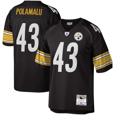 Mitchell & Ness Troy Polamalu Black Pittsburgh Steelers Legacy Replica Jersey