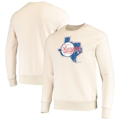 Majestic Threads Oatmeal Texas Rangers Fleece Pullover Sweatshirt