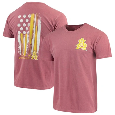 Image One Maroon Arizona State Sun Devils Baseball Flag Comfort Colors T-shirt