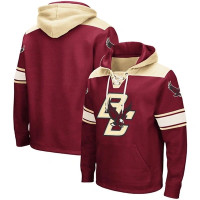 Colosseum Maroon Boston College Eagles 2.0 Lace-up Pullover Hoodie