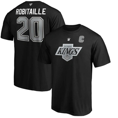 Fanatics Branded Luc Robitaille Black Los Angeles Kings Authentic Stack Retired Player Name & Number