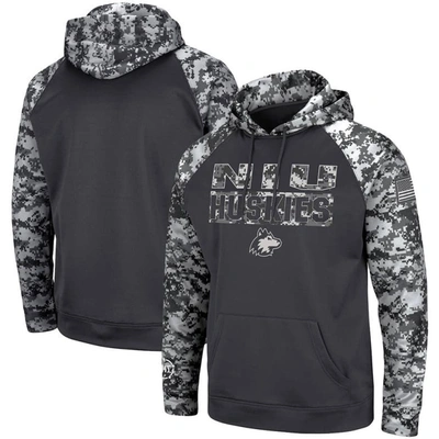 Colosseum Charcoal Northern Illinois Huskies Oht Military Appreciation Digital Camo Pullover Hoodie