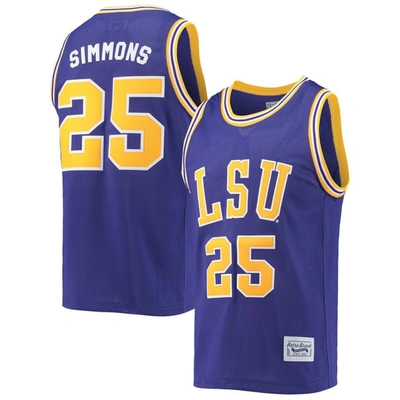 Retro Brand Original  Ben Simmons Purple Lsu Tigers Commemorative Classic Basketball Jersey