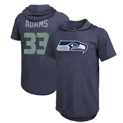 Majestic Fanatics Branded Jamal Adams College Navy Seattle Seahawks Player Name & Number Hoodie T-shirt