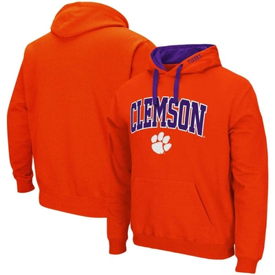 Colosseum Men's Clemson Tigers Big And Tall Arch And Logo 2.0 Pullover Hoodie In Orange