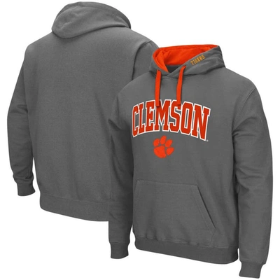 Colosseum Men's Charcoal Clemson Tigers Big And Tall Arch And Logo 2.0 Pullover Hoodie