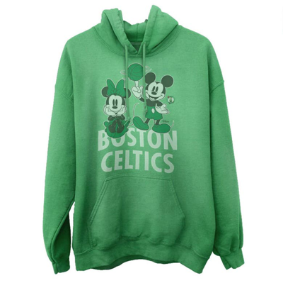 Junk Food Heather Green Boston Celtics Disney Mickey & Minnie 2020/21 City Edition Pullover Hoodie