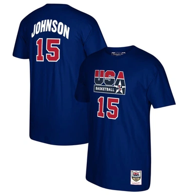 Mitchell & Ness Magic Johnson Navy Usa Basketball 1992 Dream Team Name & Number T-shirt
