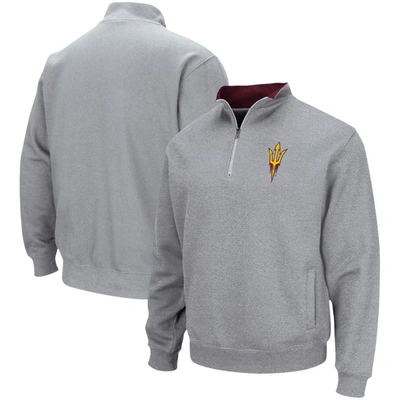 Colosseum Heathered Gray Arizona State Sun Devils Tortugas Team Logo Quarter-zip Jacket