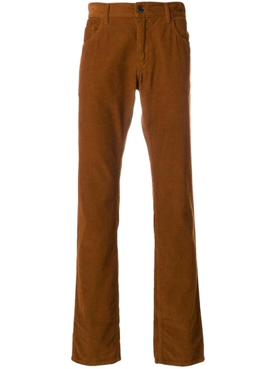 Prada Bootcut Corduroy Trousers - Brown