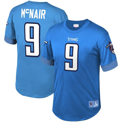 Mitchell & Ness Steve Mcnair Light Blue Tennessee Titans Retired Player Name & Number Mesh Top