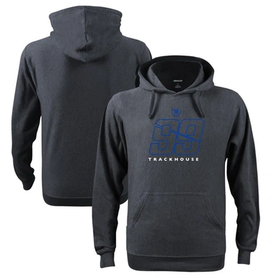 Checkered Flag Heathered Charcoal Trackhouse Racing Graphic Pullover Hoodie In Heather Charcoal