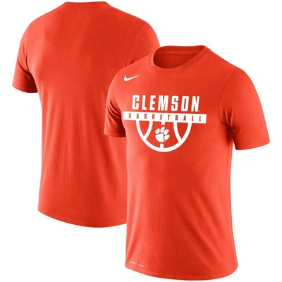 Nike Orange Clemson Tigers Basketball Drop Legend Performance T-shirt