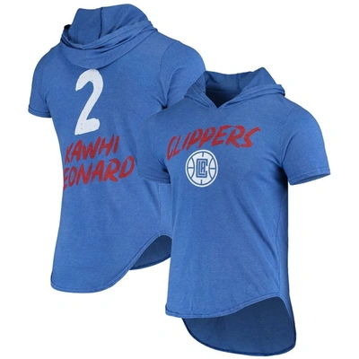 Fanatics Branded Kawhi Leonard Heathered Royal La Clippers Hoodie Tri-blend T-shirt