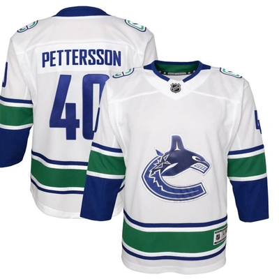 Outerstuff Kids' Youth Elias Pettersson White Vancouver Canucks 2019/20 Away Premier Player Jersey