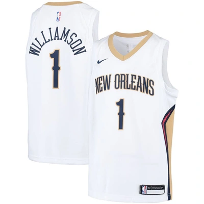 Nike Kids' Youth  Zion Williamson White New Orleans Pelicans Swingman Player Jersey