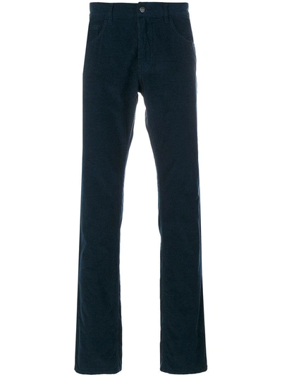 Prada Corduroy Trousers In Blue