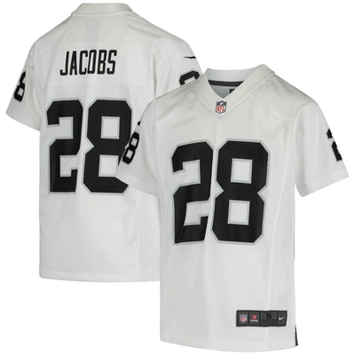 Nike Kids' Youth  Josh Jacobs White Las Vegas Raiders Game Jersey
