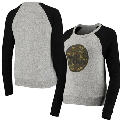 Fanatics Branded Gray Prestige Camo Raglan Crew Neck Sweatshirt