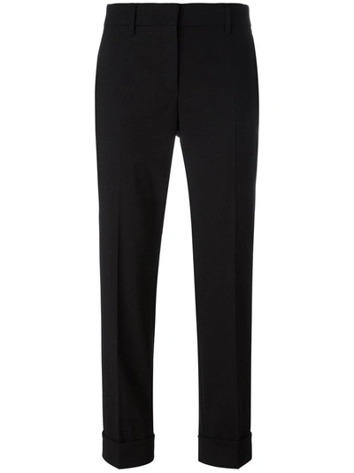 Prada Cropped Trousers - Black In Black