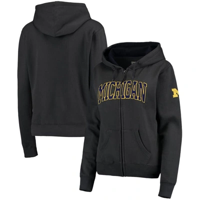 Colosseum Women's Charcoal Michigan Wolverines Arched Name Full-zip Hoodie