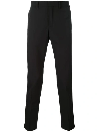 Prada Techno Stretch Slim Fit Trousers In Black