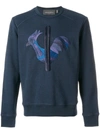 Rossignol Embroidered Chicken Sweatshirt In Blue