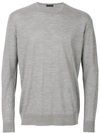 Prada Crew Neck Jumper In Grey