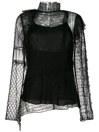 3.1 Phillip Lim / フィリップ リム Lace Embroidered Top In Black