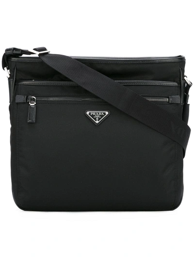Prada Classic Messenger Bag In Black