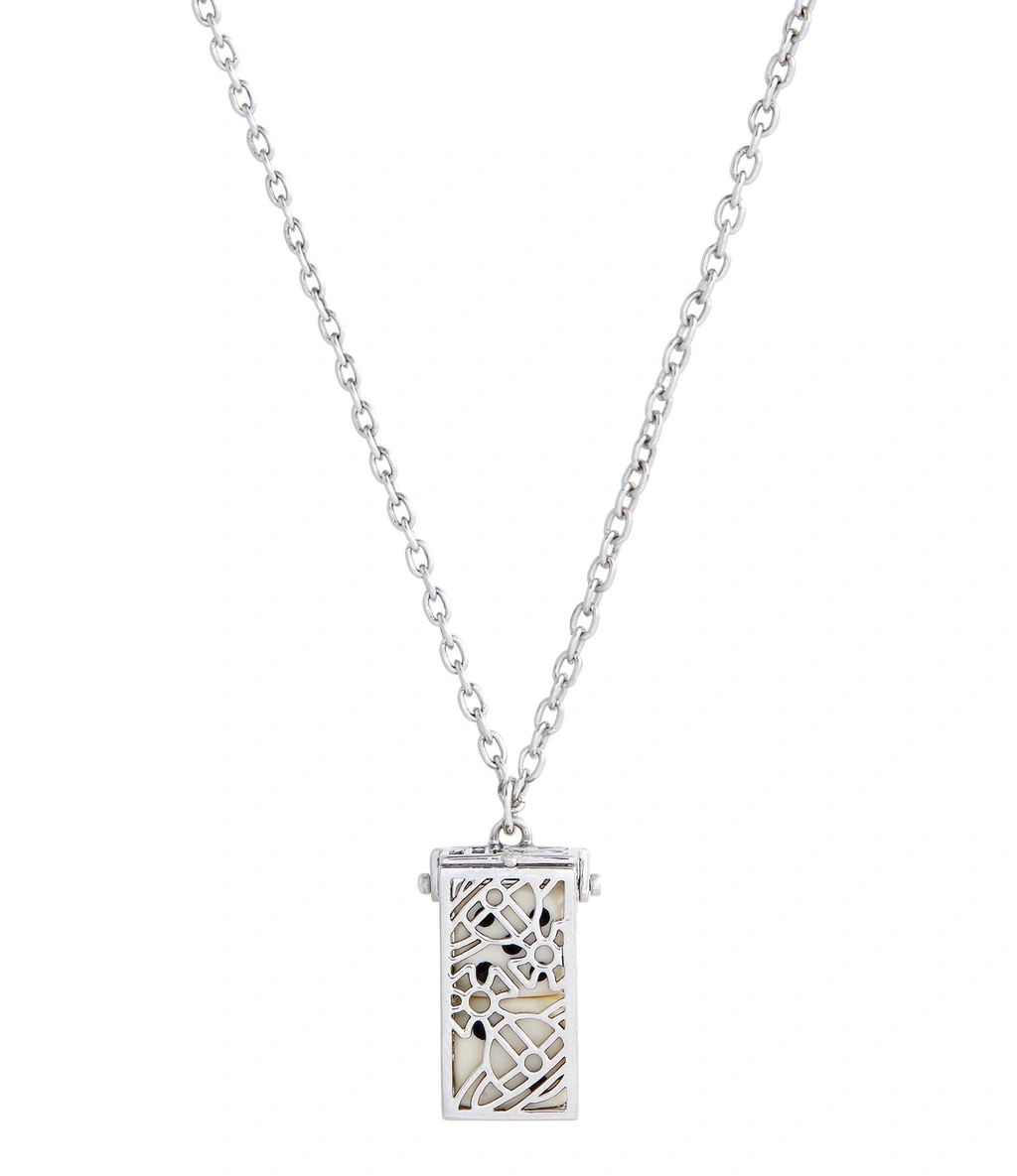 Vivienne Westwood Hendrix Dice Pendant Silver In Ivory Dice Vivienne Westwood Hendrix Dice Pendant Silver In Ivory Dice
