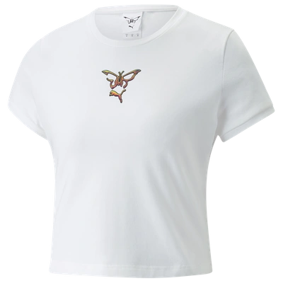 Puma X Dua Lipa Cropped T-shirt In White