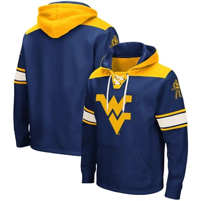 Colosseum Navy West Virginia Mountaineers 2.0 Lace-up Pullover Hoodie